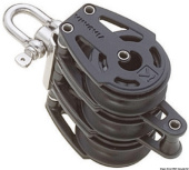 Viadana Composite Ball Bearing Triple Block with Becket and Universal Head for Rope up to 10-12 mm, 38-57 mm Sheaves