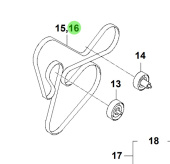 Bukh 00900-2R182 - Drive Belt for R210 and R210J Engines