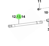 Bukh 00320-2R134 - Oil Inlet Hose for R210J Oil Cooler