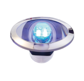 Allpa LED Courtesy Light, Stainless Steel Moon, 12v/0.4w, Blue, Oval, 2x0.2w SMD 2835 LED, 53.4x33mm
