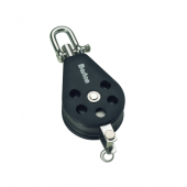 Barton N12131 - Single Swivel Block with Becket Size 2 35mm – Ball Bearing, Ø35mm Sheave, Max Rope 8mm