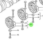 Nanni Diesel 970511542 - Main Bearing Assembly for 4.110HE Engines