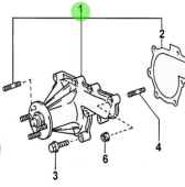 Nanni Diesel 970312937 - Fresh Water Pump Assembly for T6 Series Engines