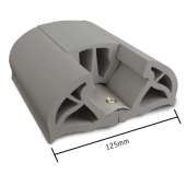 Allpa PVC Fender Profile 'Bumper', B=125mm, Gray (12mtr)