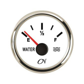 Water Meter - White Dial, Chromium Bezel, 0 - 190 Ohm
