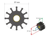 Albin 06-01-012 - Premium Impeller Kit