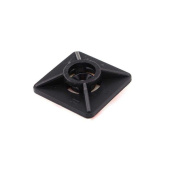 Adhesive Saddle For Cable Ties - Black