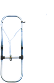 Allpa Aluminum Foldable Bathing Ladder For Inflatable Boats, 3-Steps, Dims. Unfolded 300x930mm, Tube Ø25mm