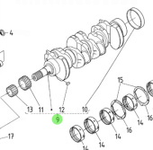 Nanni Diesel 970313583 - Crankshaft Assembly for N4.115 Engines