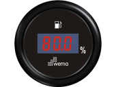 Wema 110302 - Blackline Digital Fuel Gauge 0-190 Ohm Black