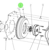 Nanni Diesel 970313314 - Flywheel for N2 and N3 Sail Drive Engines