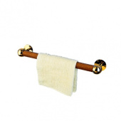 Teak Towel Bar Brass ø2,5 cm