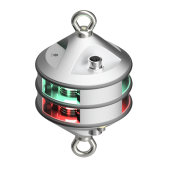 Lopolight 300-114+15G2-H2C-P - Navigation Light 3NM 360° Red/Green, Hoist, Silver Anodized