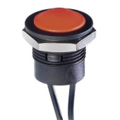  Pushbutton Red Round - Low Profile - Ø16mm IP67