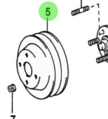 Nanni Diesel 970312941 - Fan Pulley for Fresh Water Pump