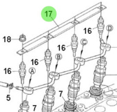 Nanni Diesel 970302822 - Glow Plug Line Assembly for Injection Line Systems