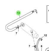 Bukh 00115-5S108 - Power Steering High-Pressure Return Hose for S270J Engines