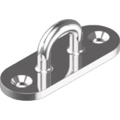 WASI M8224-4-A - Pad Eyes, Oblong Base, Casted, Polished Type A, 75X22mm, A4-AISI316 (10 pcs)