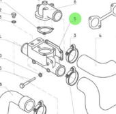 Nanni Diesel 970310724 - Heat Exchanger Gasket for 4.330TDI and 4.340TDI Engines