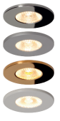 Prebit 22025109 - LED Recessed Spotlight EB01-1, 25°, Gold Gloss, Fixed, Warm White, With Control Gear, 10-30V DC, Max. 3 W