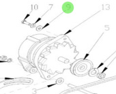 Nanni Diesel 970304050 - Washer for Alternator and Exhaust Elbow Assemblies