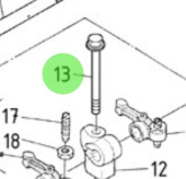 Nanni Diesel 970313346 - Flange Bolt for Valve and Spring Assembly