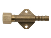 Talamex Brass Wallplate With 8mm Hosetail