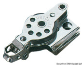 Viadana Mini Double Block with Becket and Cam Cleat for Rope up to 6 mm, 25 mm Sheaves