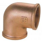 Bronze 90° Female x Female Elbow Fitting – 3/8" to 1 1/2" BSP