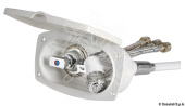 Osculati New Edge White Door Boat Shower with Boris Mixer and Push-Button Shower Head 180x105 mm with Stainless Steel Hose 4 meter - 15.158.21
