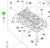 Bukh 11405-08356K - Flange Bolt for R210J Cylinder Heads