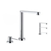 Elka 6001_AR - Swivel And Fold-Down Sink Spout With Satellite Mixer Tap
