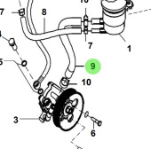 Bukh 00800-BS132 - Power Steering Oil Suction Hose for S270J Engines
