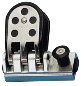 Allpa Aluminum Genoa Lead With Stainless Steel Reinforced Sheave, For T-Track 26x4mm, Max. Sheet Ø14mm