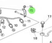 Nanni Diesel 970313624 - Injection Pipe Stay for N4.115 Engines