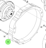 Steyr 2179072-9 - Painted Intermediate Flange in RAL9006