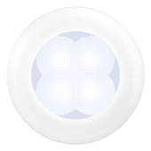 Hella Marine 2XT 980 501-541 - White LED Round Courtesy Lamps, 24V White Plastic Rim