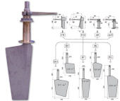 TOR Marine OMM 40 D&P Bronze Rudder Blade Kit for Boats Up To 12m