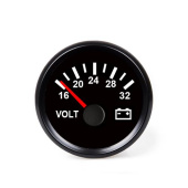 Hollex Voltmeter Black 18-32V