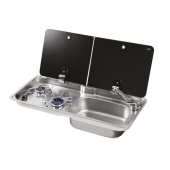 Trem Z0801765 - Combination Gas Stove 2 With Built-in Sink & Glass-tempered Cover CAN FL1765