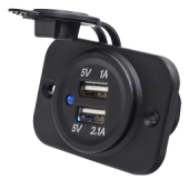 Allpa Waterproof DC Installation USB Socket with two entrances (Single)