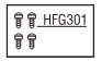 Harken HFG301 - Fastener–10-32 x .250 18-8 Slt Fi