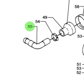 Bukh 532C0291 - Inlet Pipe Elbow for Oil Cooler and Keel Cooling on DV36 and DV48 Engines