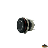 Trem L0674321 - Black Aluminium Switch 20A White (On)-Off (Momentary)