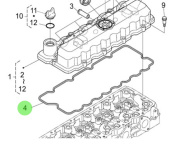 Nanni Diesel 970314822 - Valve Cover Gasket for N4.85 and N4.100 Engines