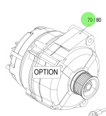 Steyr Z026141-0 - 14V 150A Alternator Assembly Option Painted RAL9006