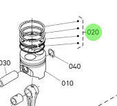 Bukh 16292-2105-0 - Piston Ring Set for EPA28 and EPA36 Engines