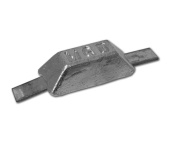 MgDuff Zinc Weld-On Hull & Rudder Rectangular Anodes, ZD75 / ZD79 / ZD78
