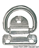 Osculati 39.866.81 - 3-hole foldable ring AISI316 65x64 mm