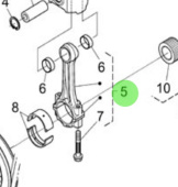 Nanni Diesel 970314927 - Connecting Rod Assembly for N4 Series Engines